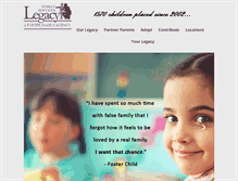 Tablet Screenshot of legacyfamilyservices.com
